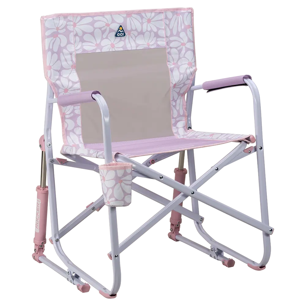 Front right view of the pink/purple Freestyle Rocker.