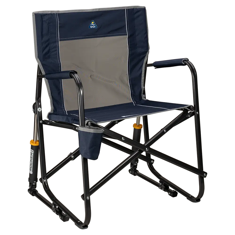 Front right view of the indigo Freestyle Rocker.