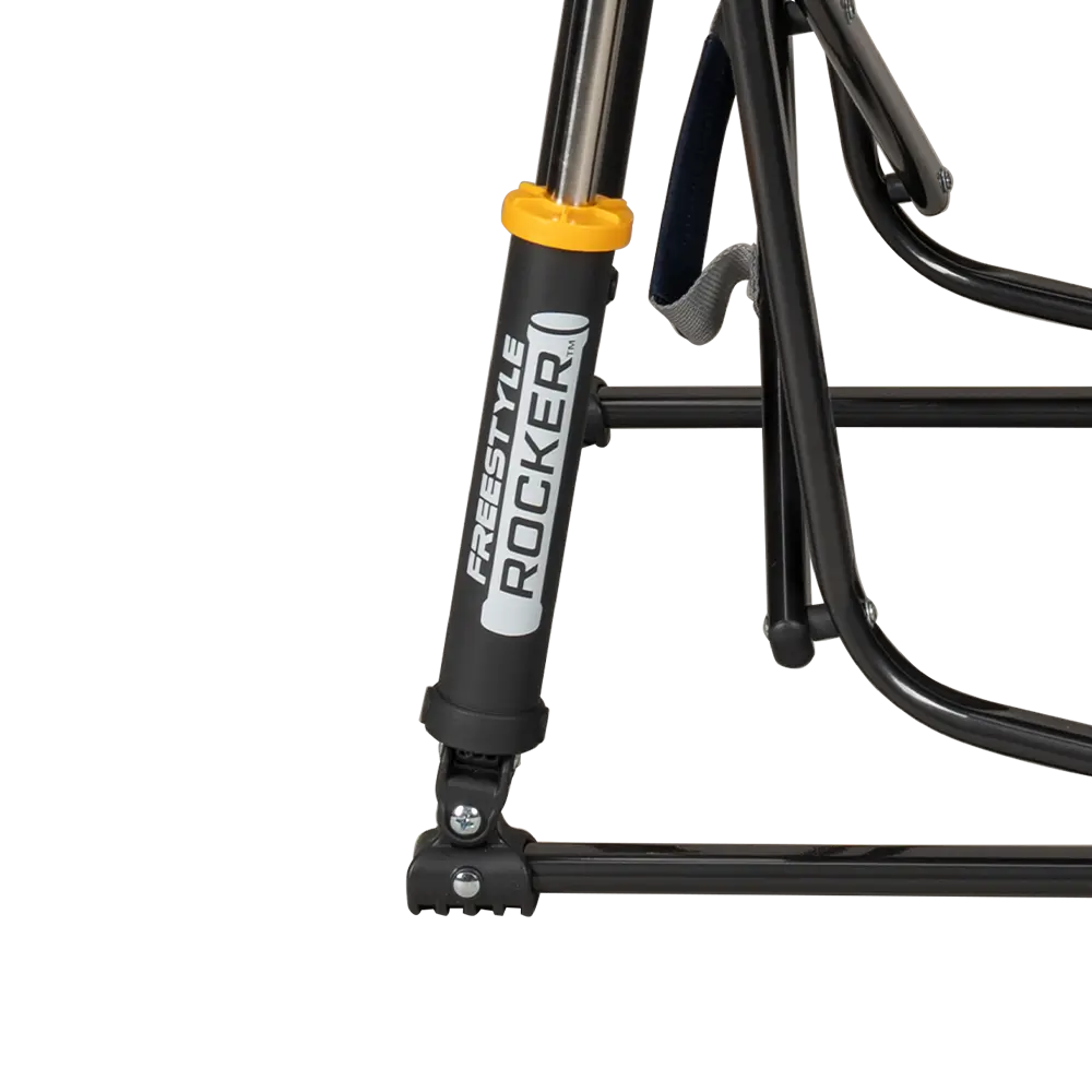 Spring-Action shocks on the indigo Freestyle Rocker.