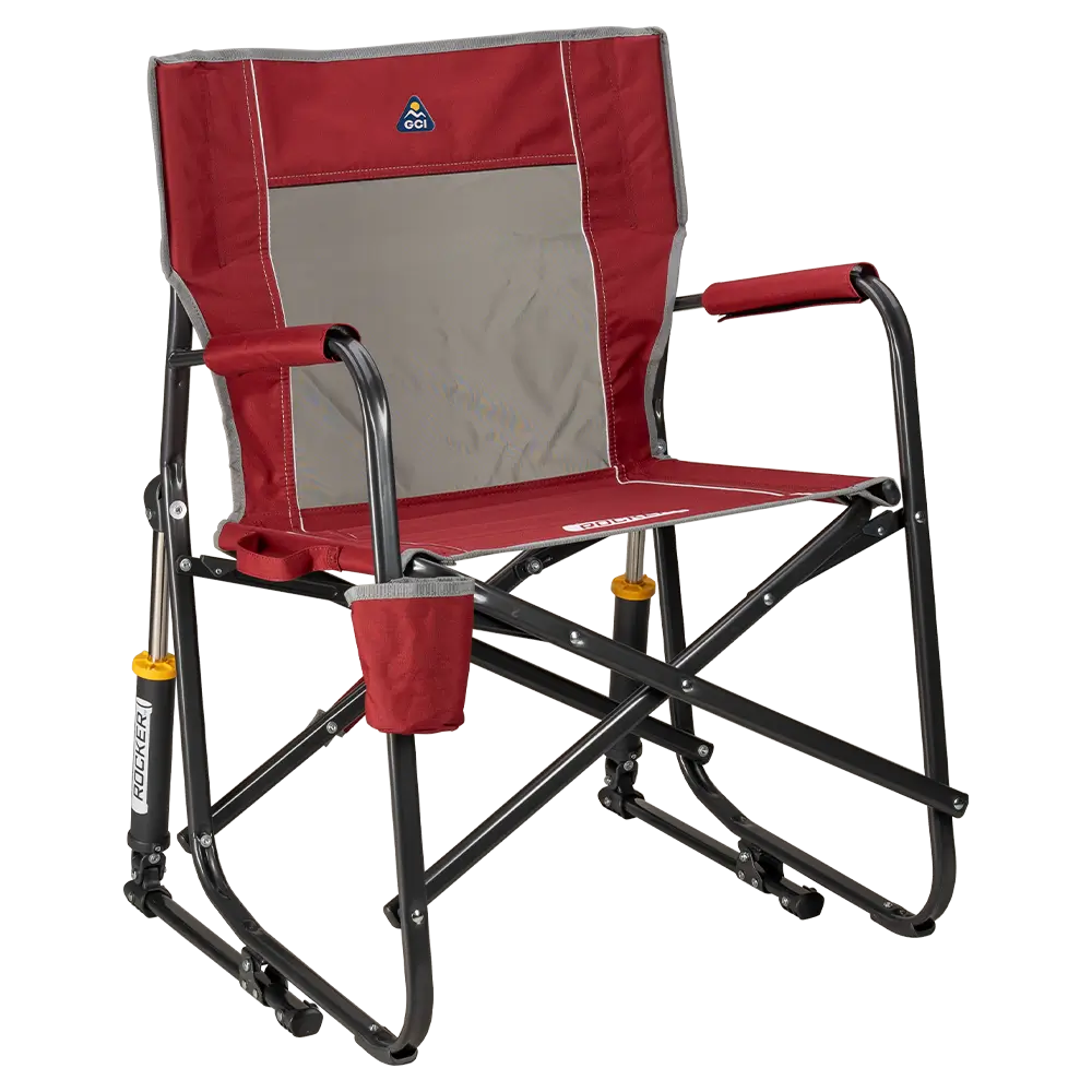 Front right view of the cinnamon Freestyle Rocker.