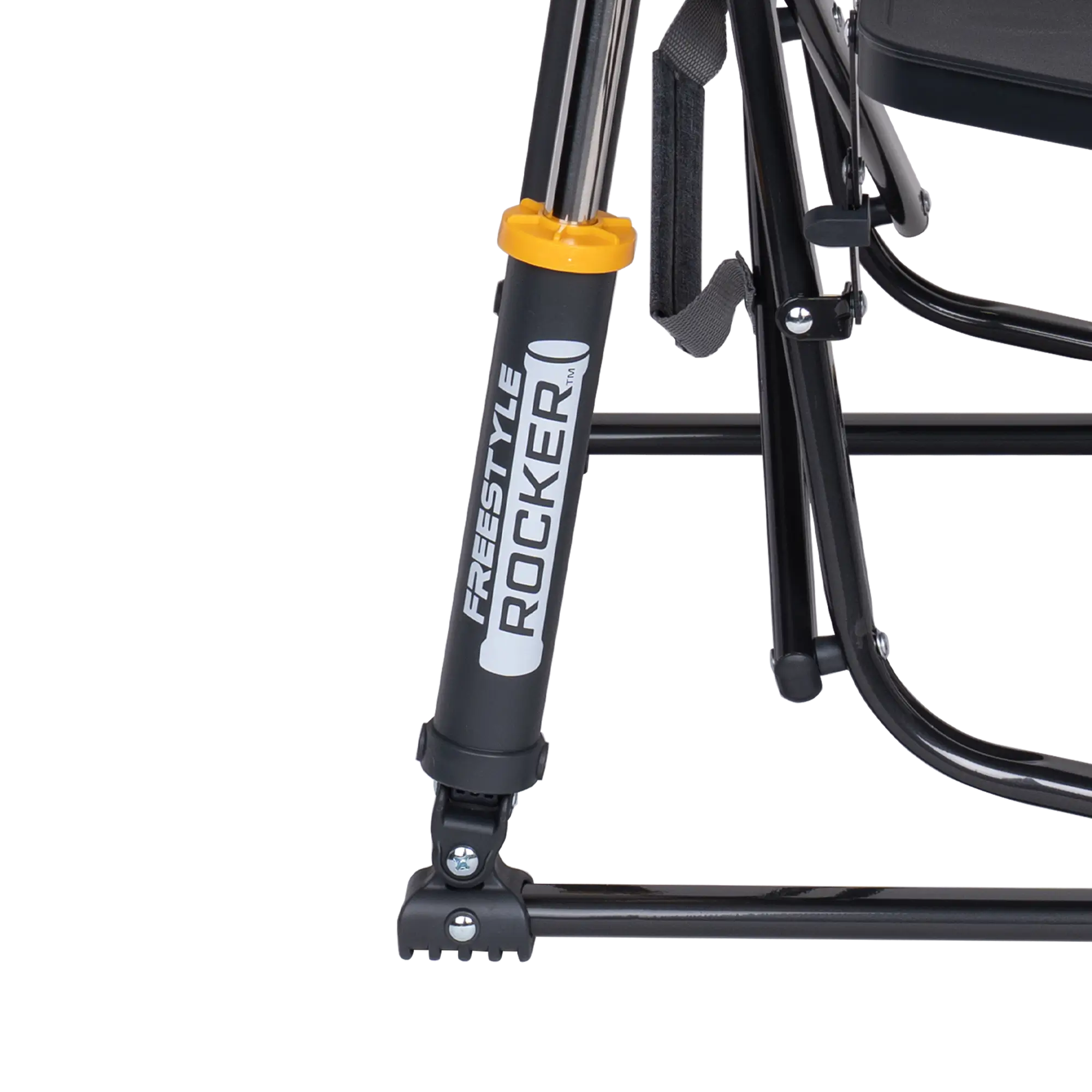 Freestyle Rocker with Side Table, Heathered Pewter, Shock Detail