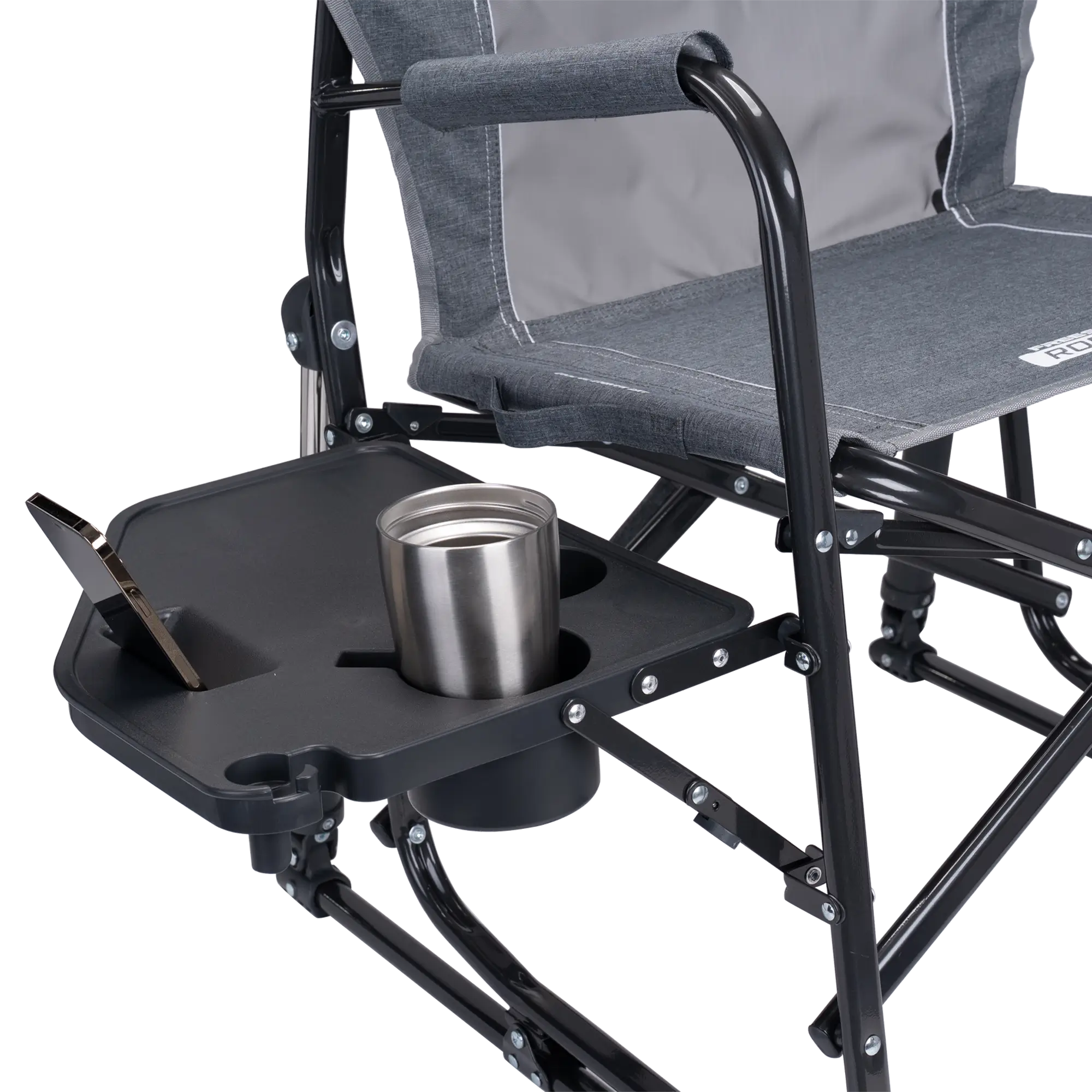 Freestyle Rocker with Side Table, Heathered Pewter, Side Table Detail