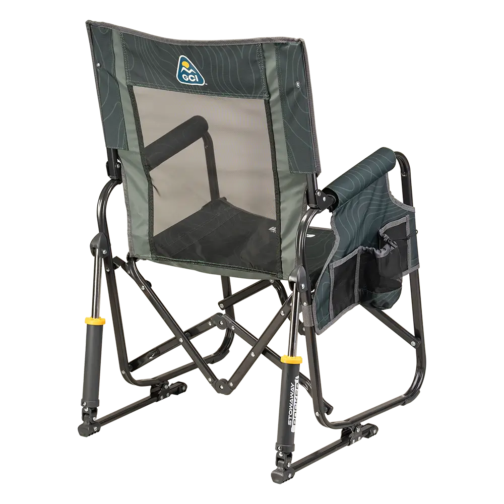 Back of the Green Topo Stowaway Rocker