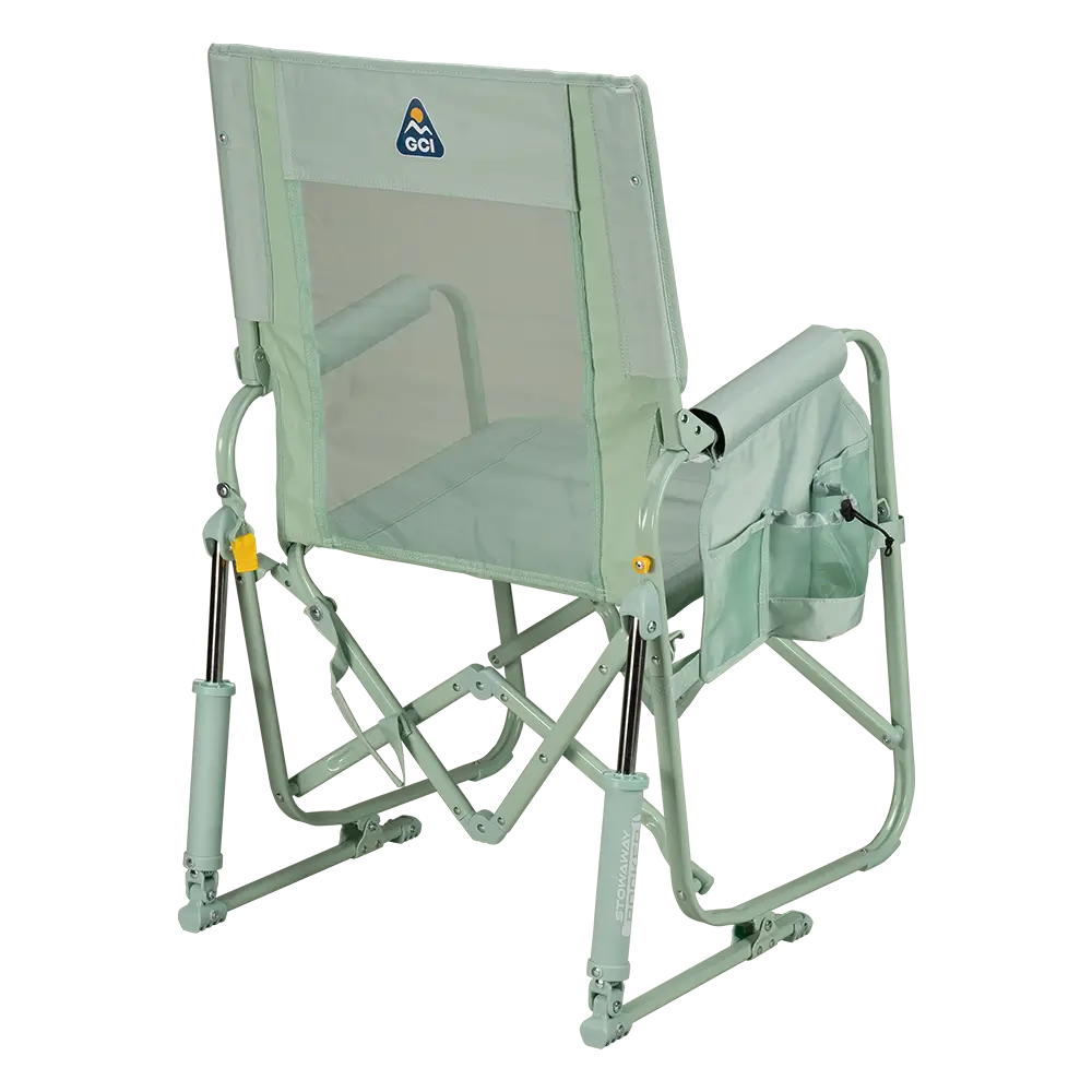 Back of the Pastel Green Stowaway Rocker