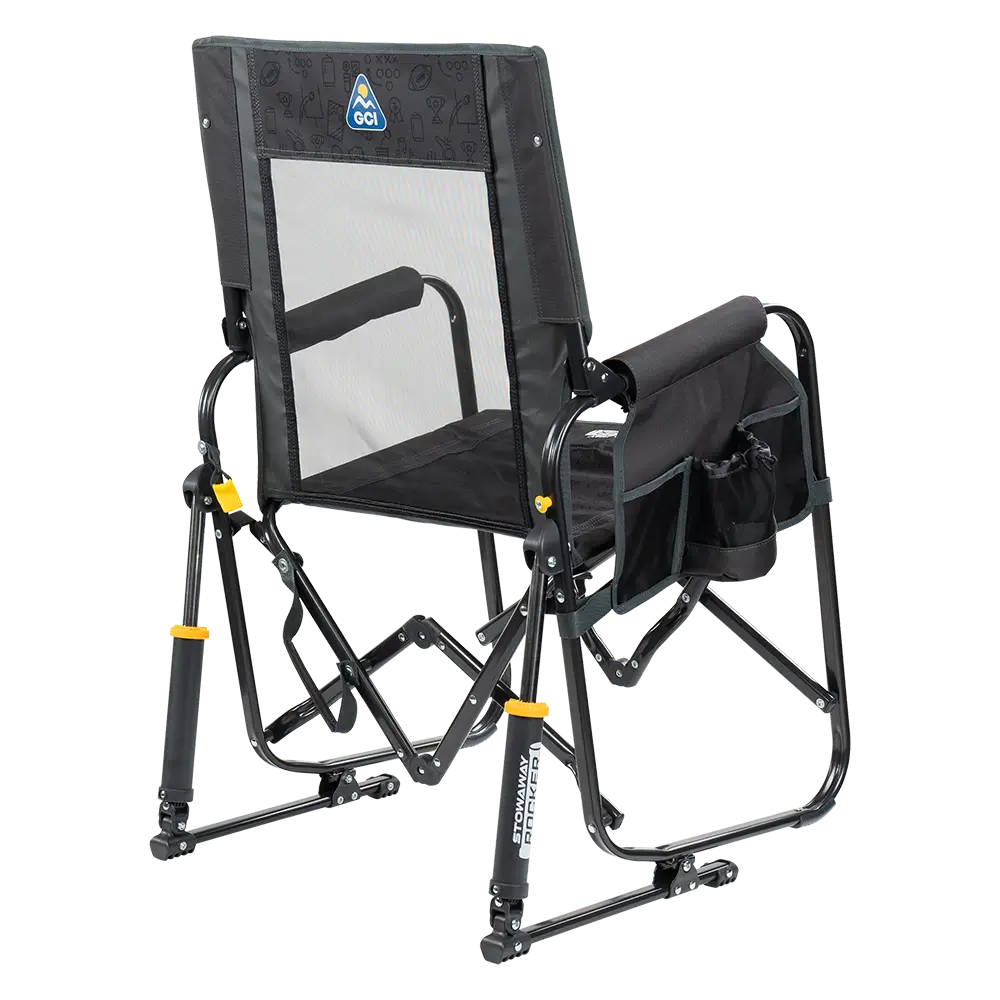 Back of the Tailgater Dark Charcoal Stowaway Rocker
