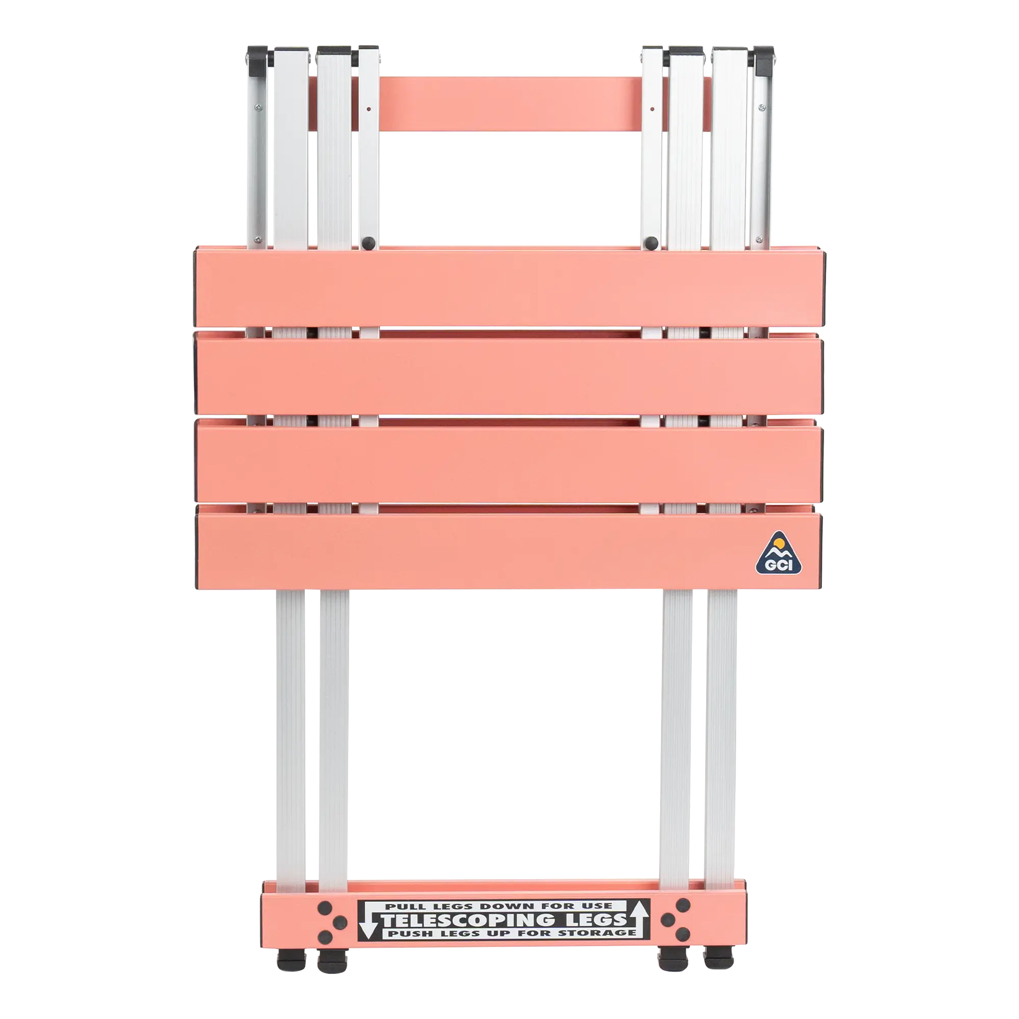 Compact Camp Table 20, Coral, Extended