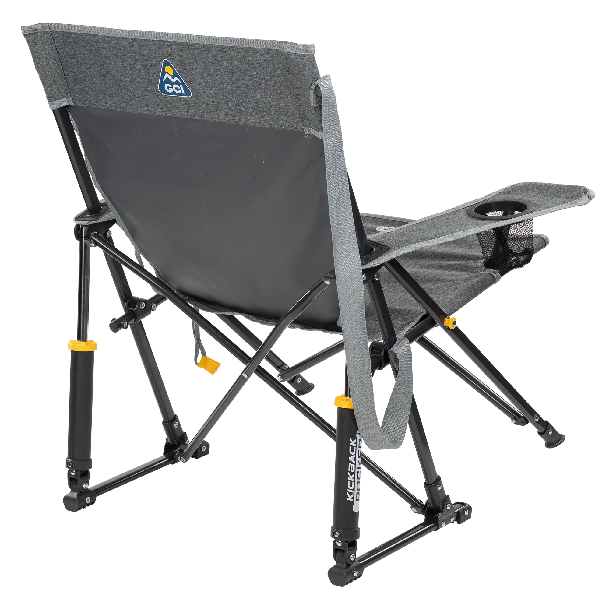 Kickback Rocker, Heathered Pewter, Back Right Angled