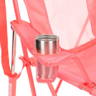 Up-close of the blush comfort pro rocker cup holder.