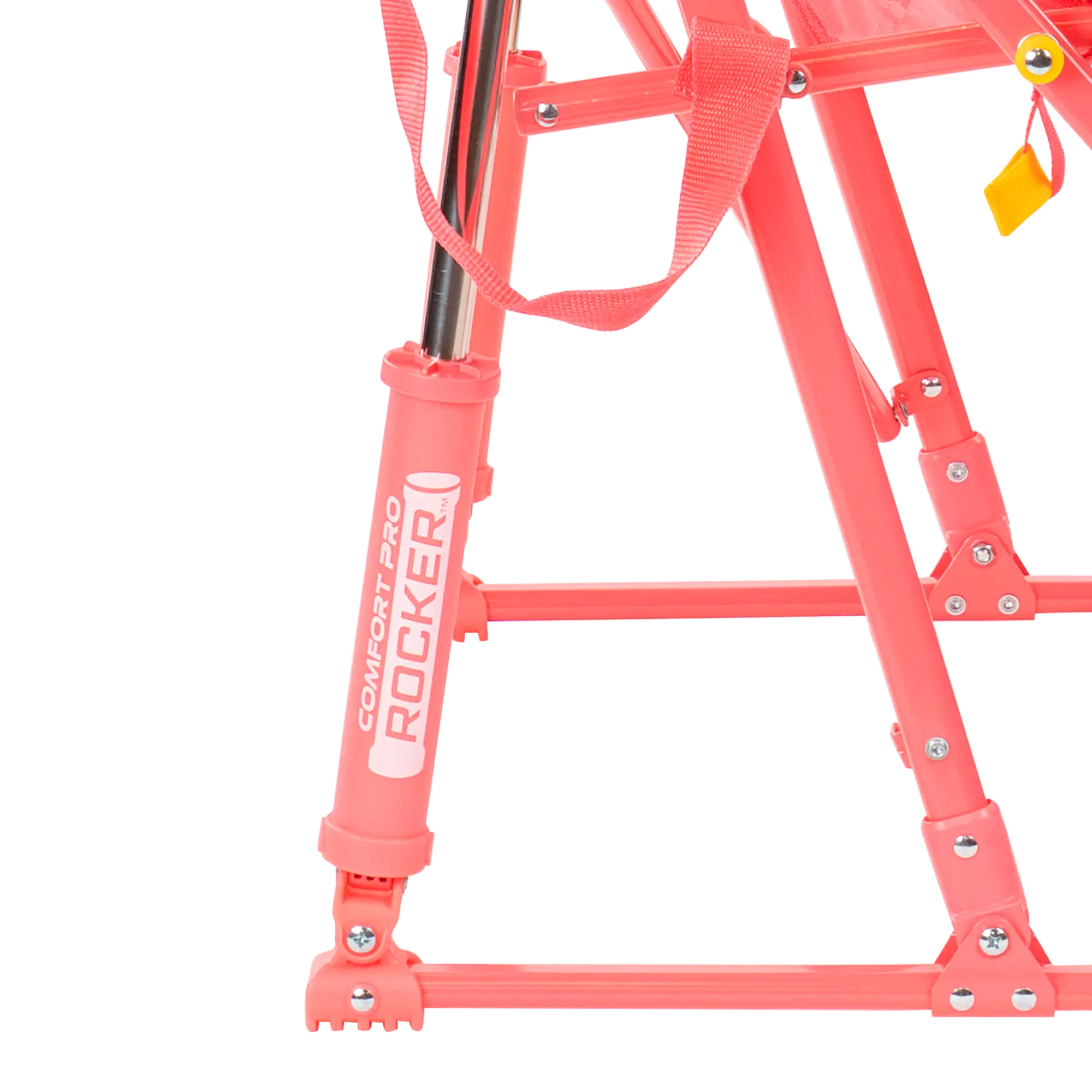 Spring-action rockers on the blush comfort pro rocker.