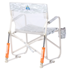 Back angle of snow camo freestyle rocker elite.
