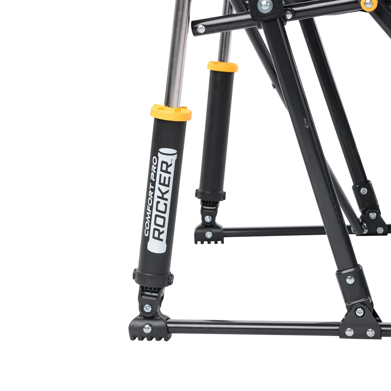 Spring-Action shocks of the Heathered Charcoal Comfort Pro Rocker XL.