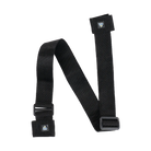 Black detachable shoulder strap.