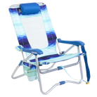 Side angle of the wave blue Bi-Fold Beach Chair.