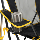 Cup holder of University of Iowa Comfort Pro Rocker.