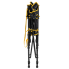 Collapsed Comfort Pro Rocker in University of Iowa print.