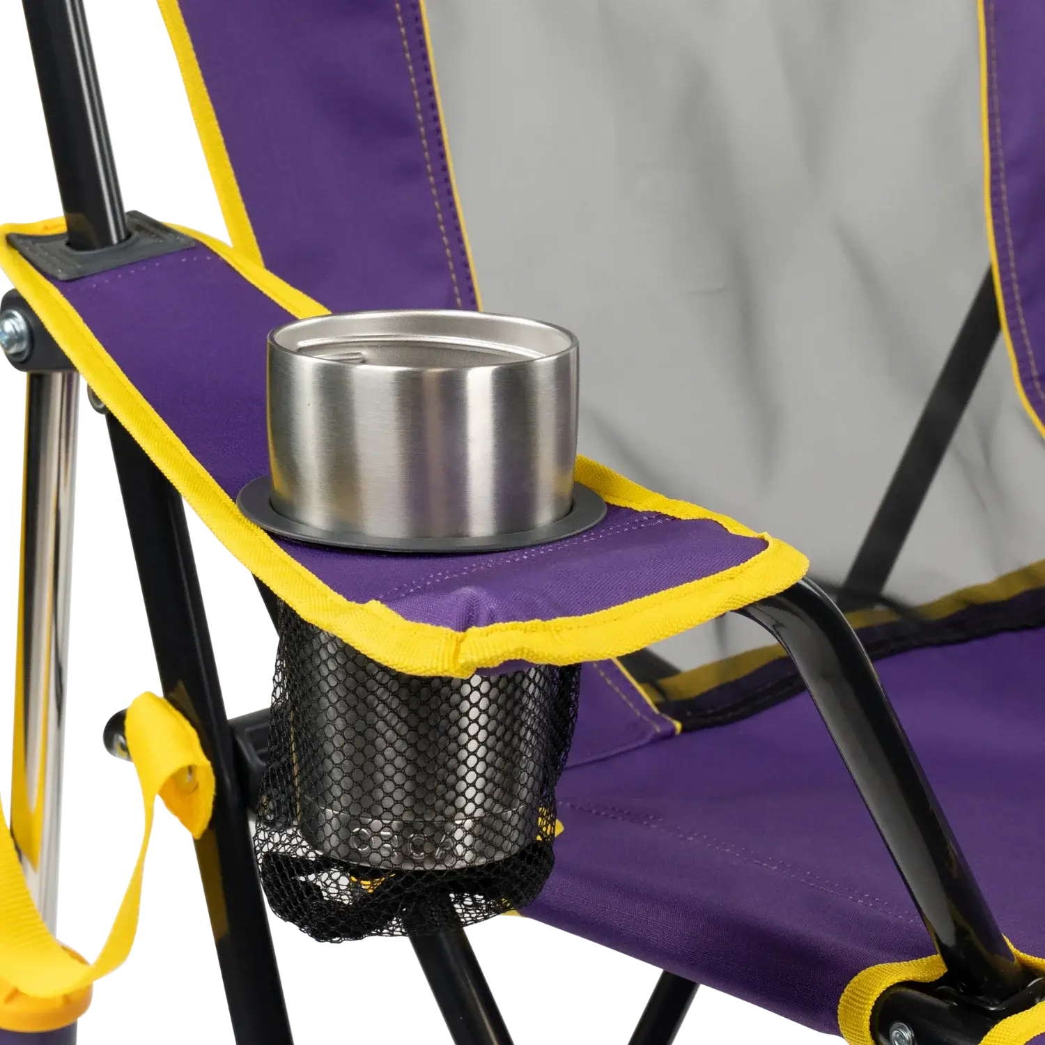 Cup holder of LSU Comfort Pro Rocker.