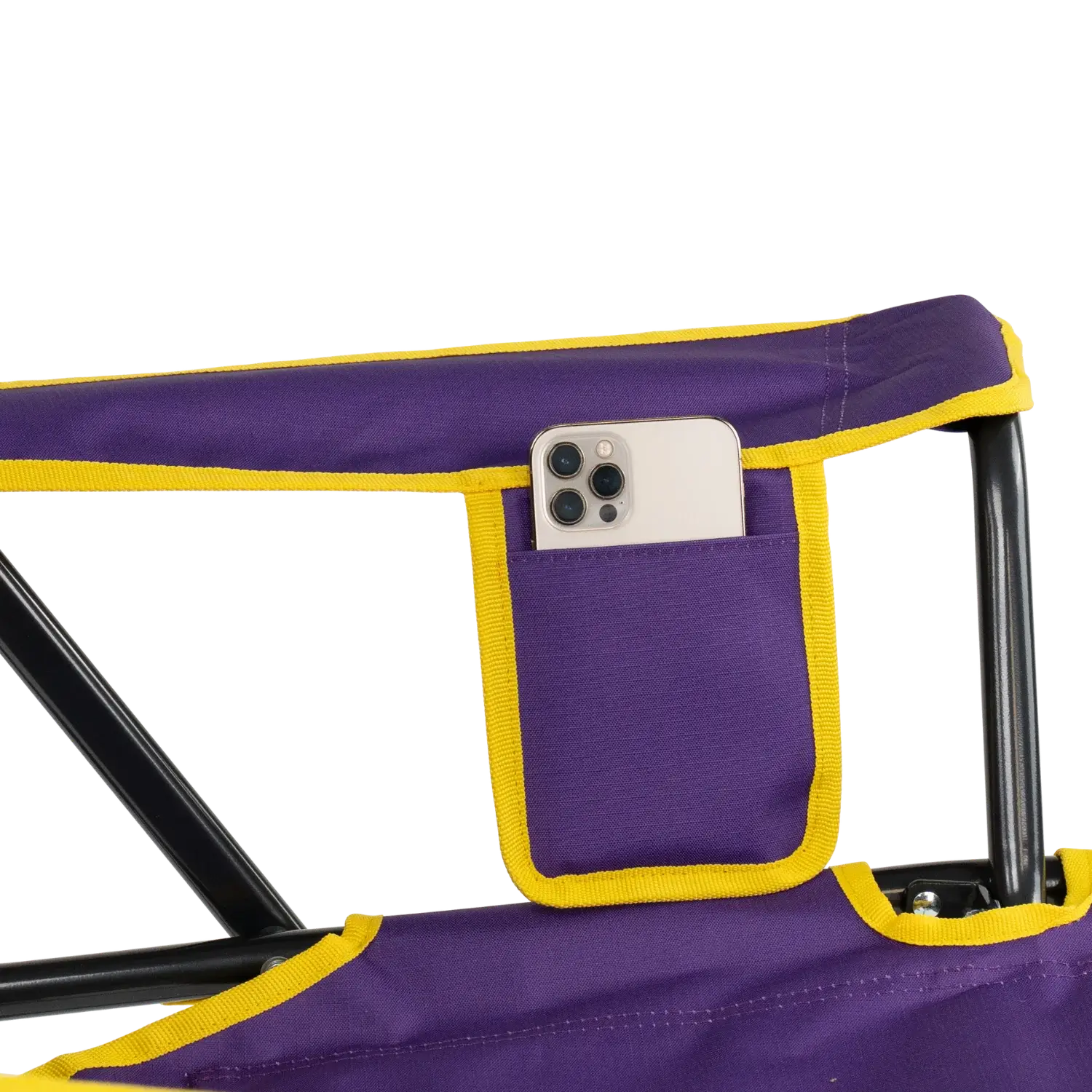Phone pocket of LSU Comfort Pro Rocker.