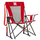Side angle of Comfort Pro Rocker with University of Nebraska print.