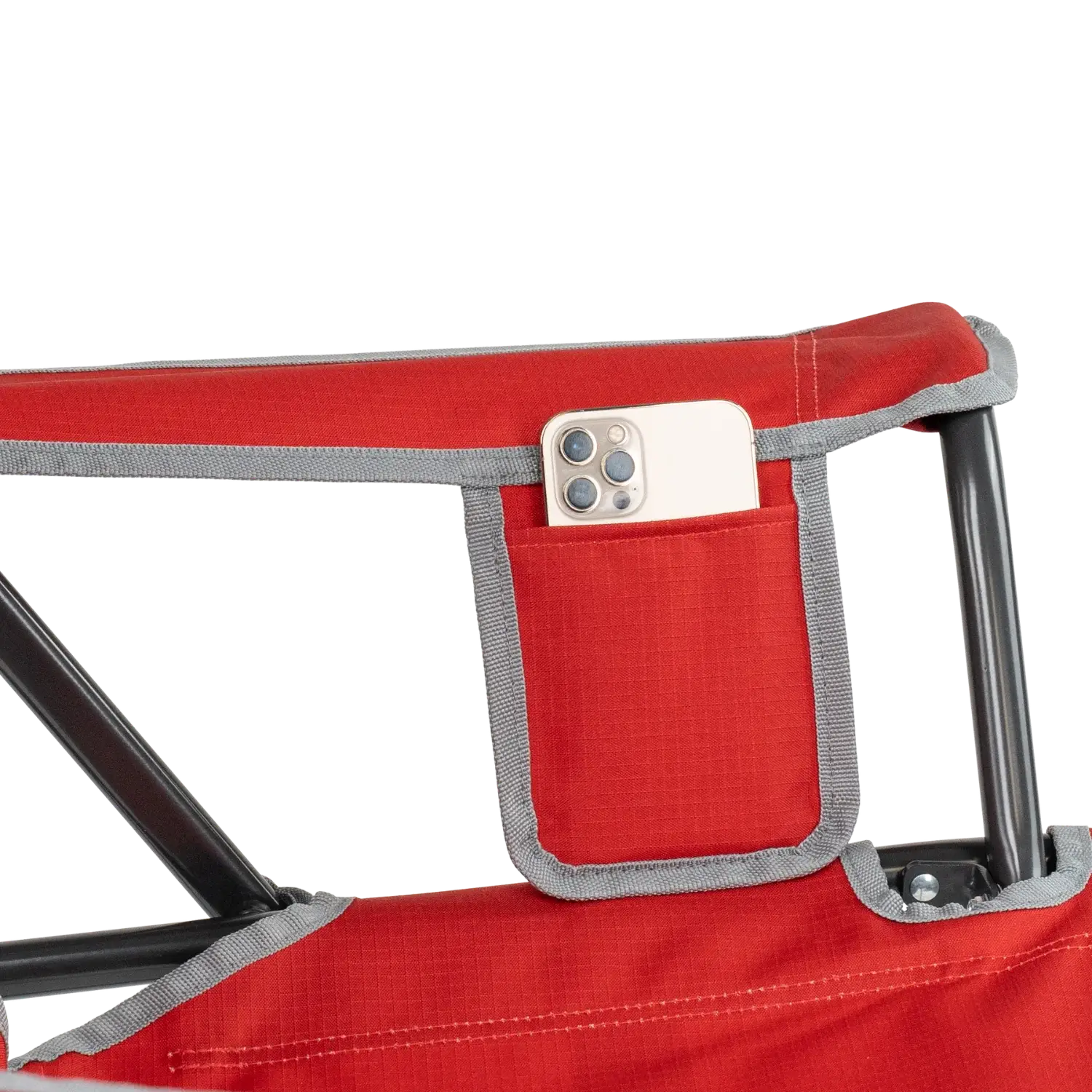Phone pocket of Ohio State University Comfort Pro Rocker.