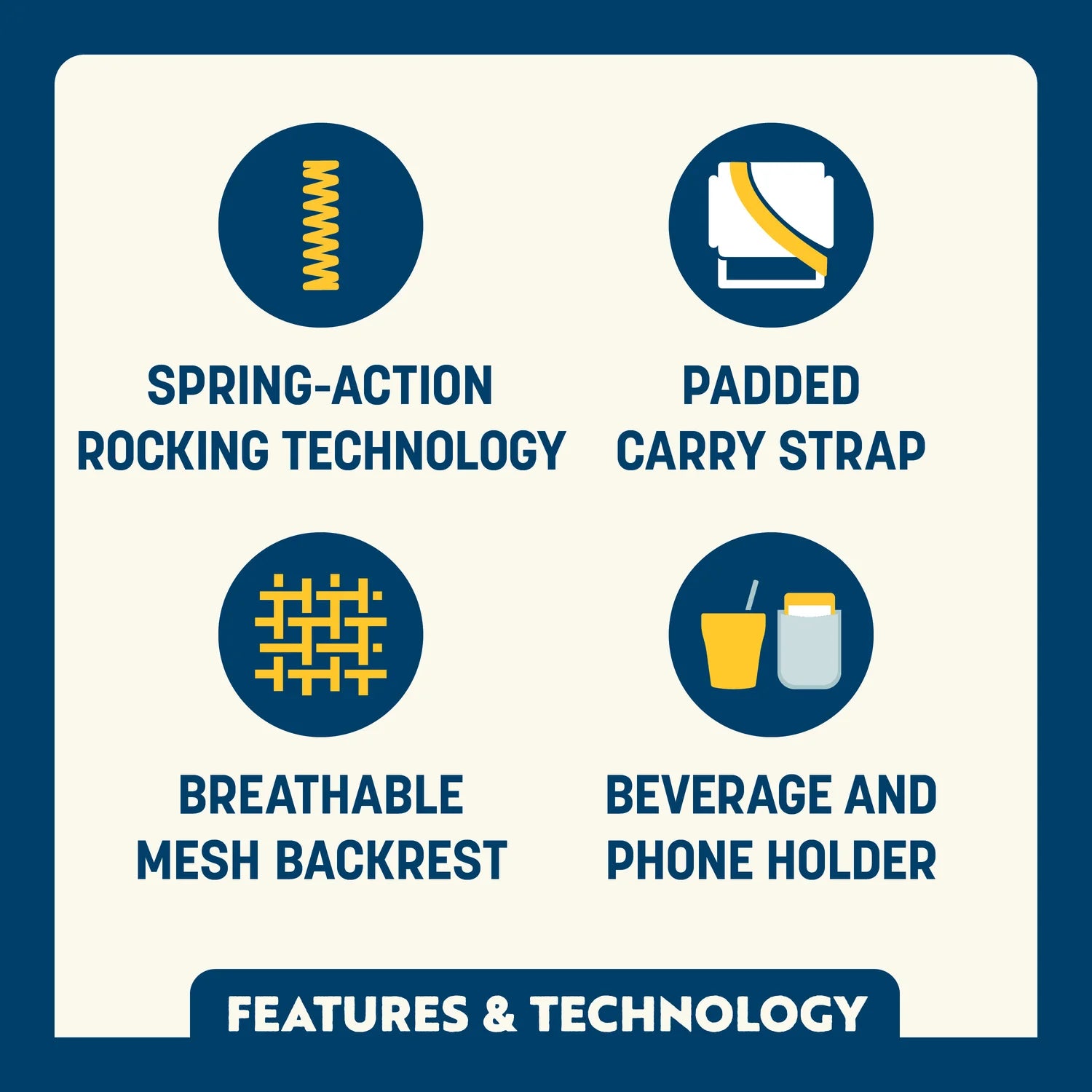Features and technology overview of the Comfort Pro Rocker.