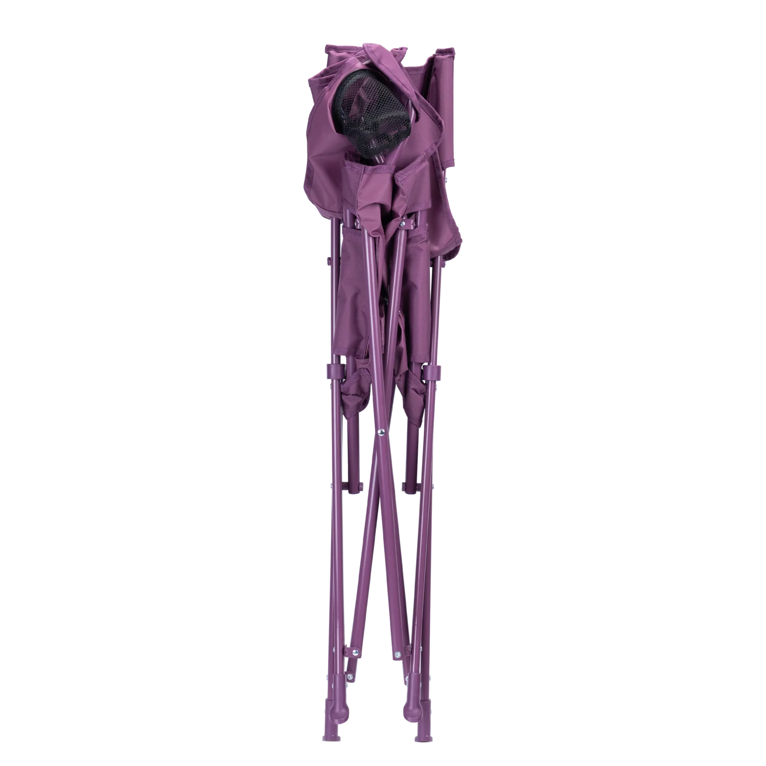 The amethyst Comfort Quad Chair folded up.