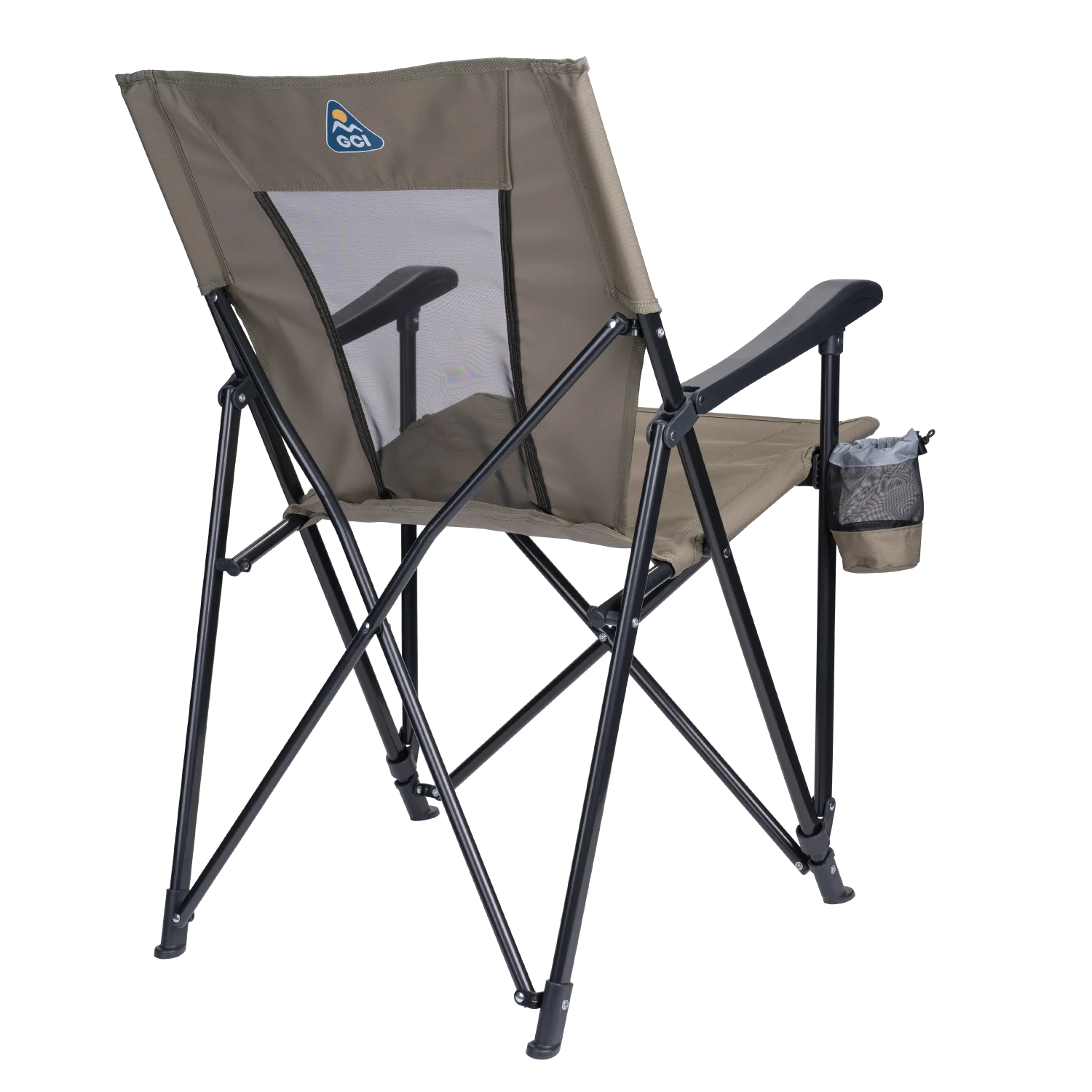 Back right view of the aged fatigue Eazy Chair.