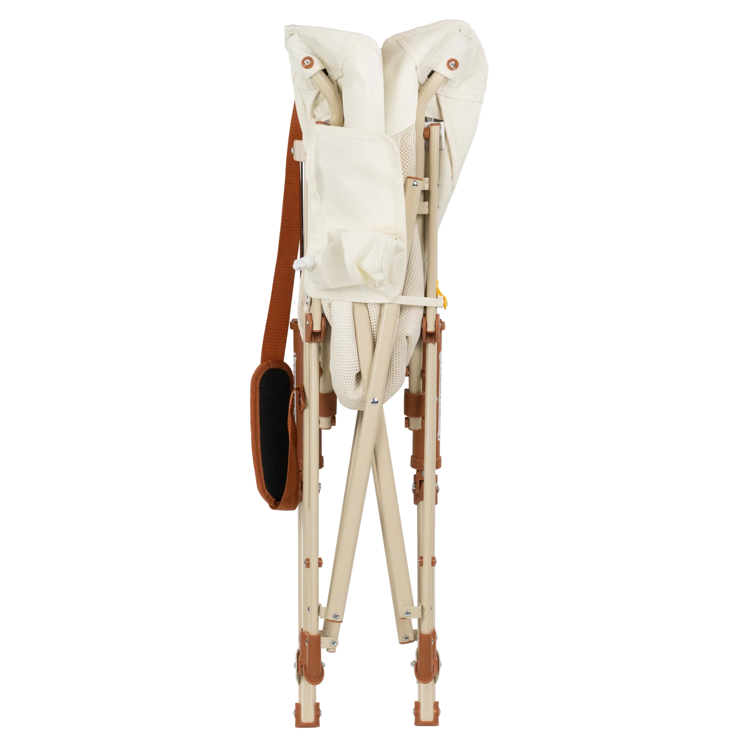 Front view of the folded natural Fleece Rocker.