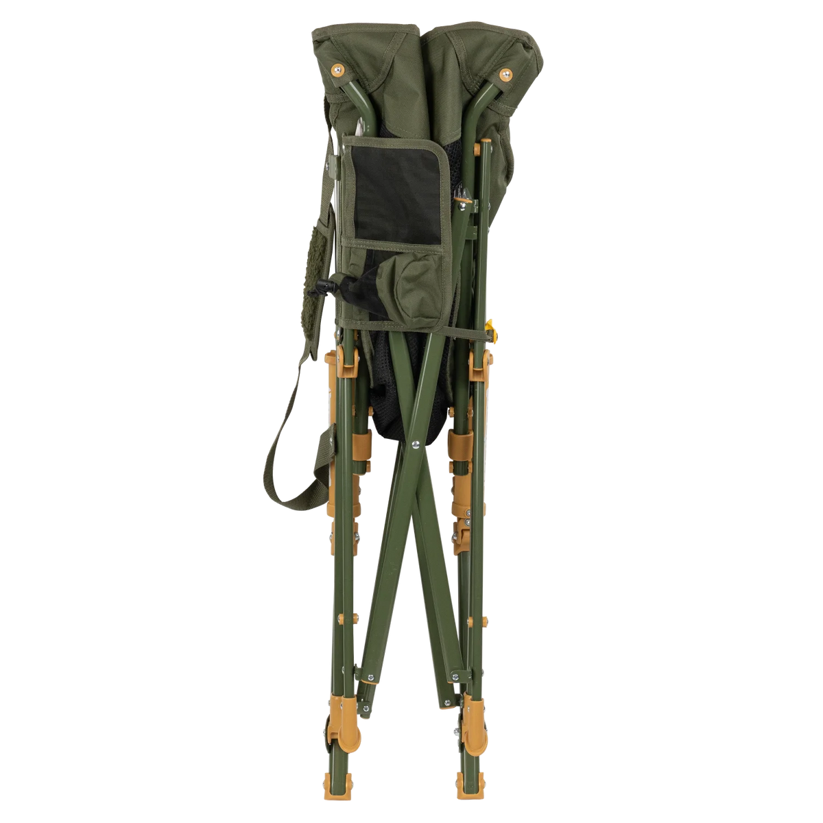 Front view of the folded olive Fleece Rocker.