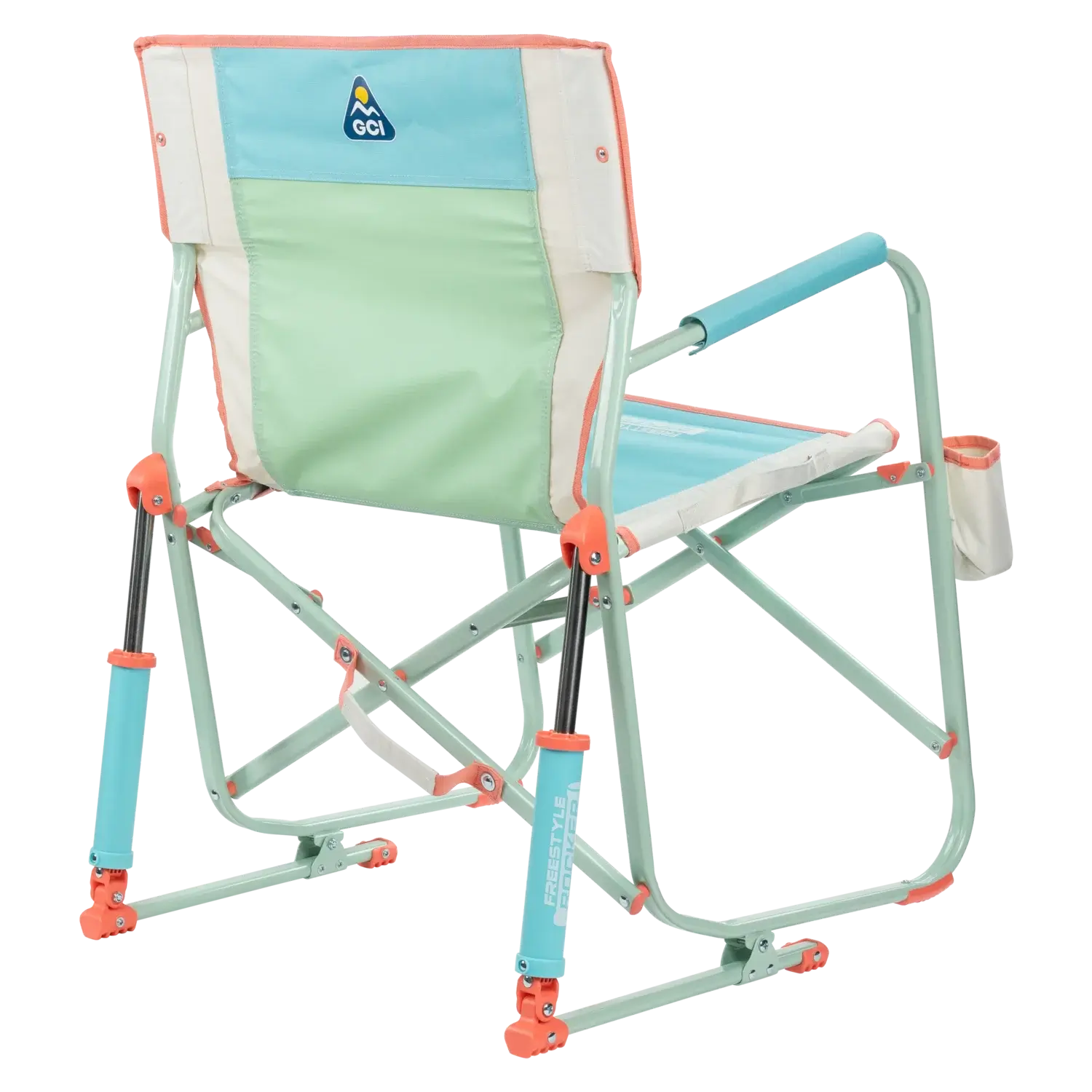 Freestyle Rocker, Ivory Color Block, Back Right