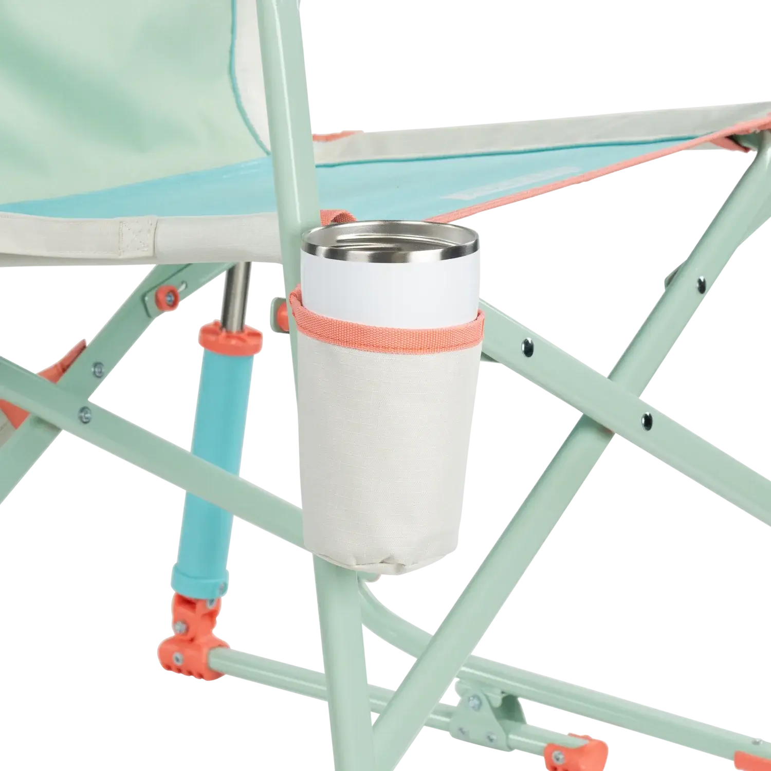 Freestyle Rocker, Ivory Color Block, Cup Holder