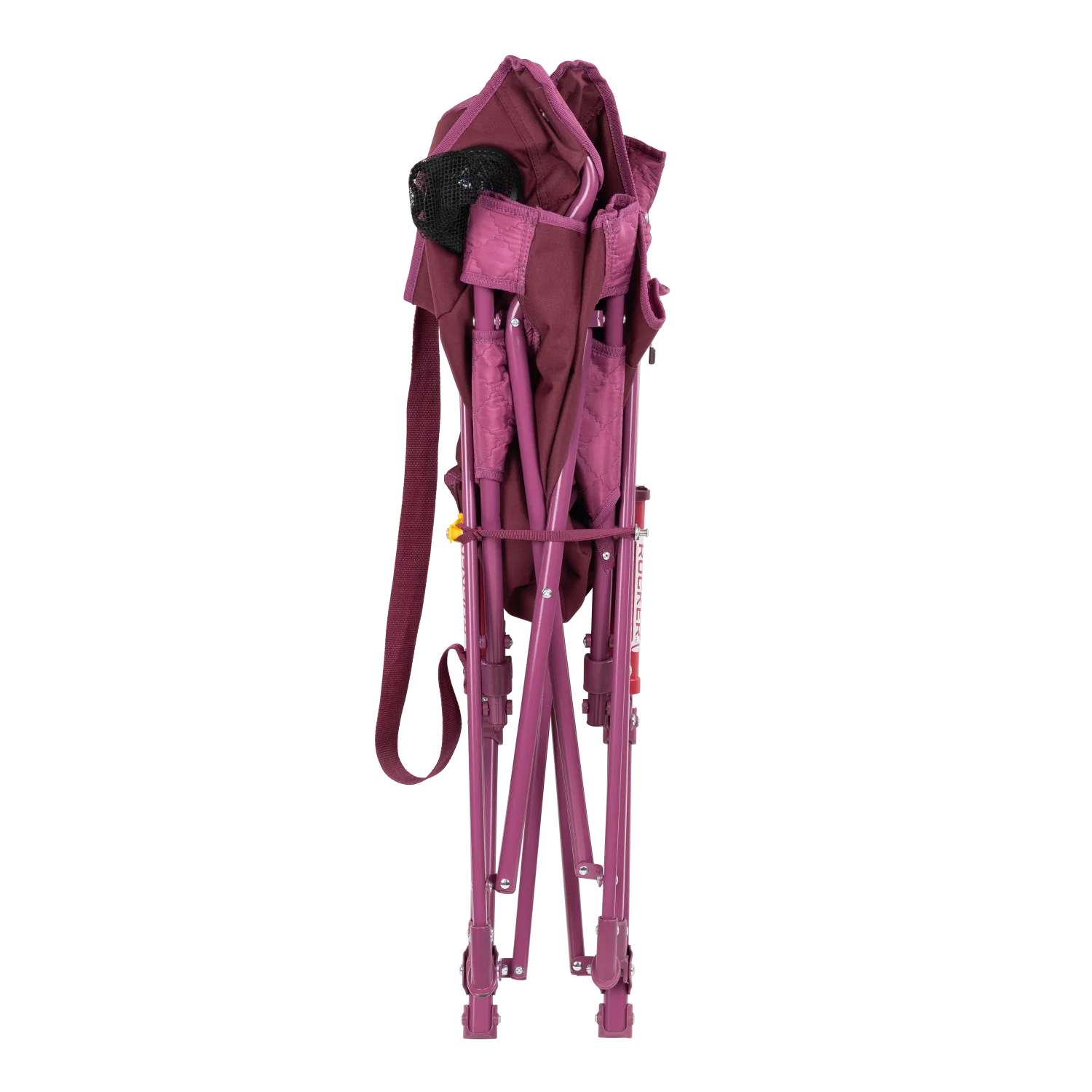 Front view of the folded berry Kickback Insulated Rocker.