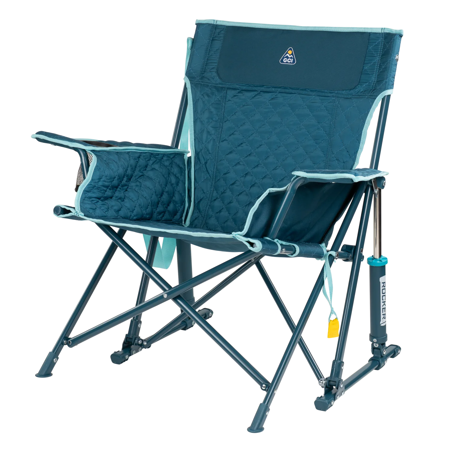 Front right view of the teal Kickback Insulated Rocker.