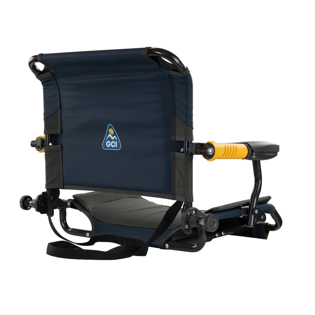 Back right view of the indigo Stadium Rock-Cliner 2.0.