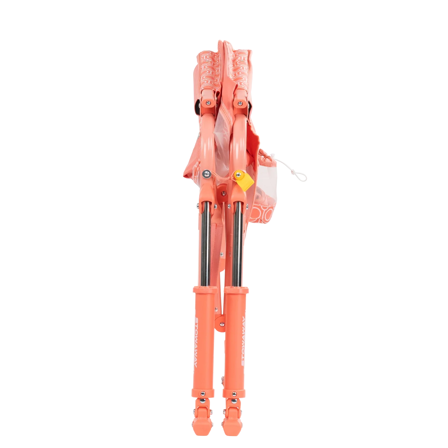 Folded view of the Coral Mosaic Stowaway Rocker.