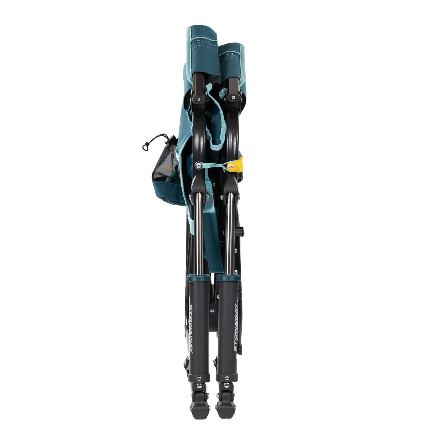 Stowaway Rocker with Side Table, Teal, Folded Front