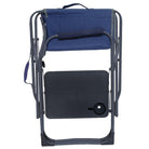 Slim-Fold Director's Chair, Indigo, Folded