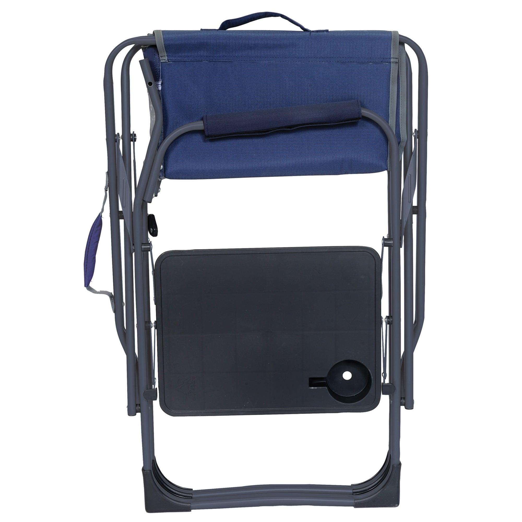 Slim-Fold Director's Chair, Indigo, Folded