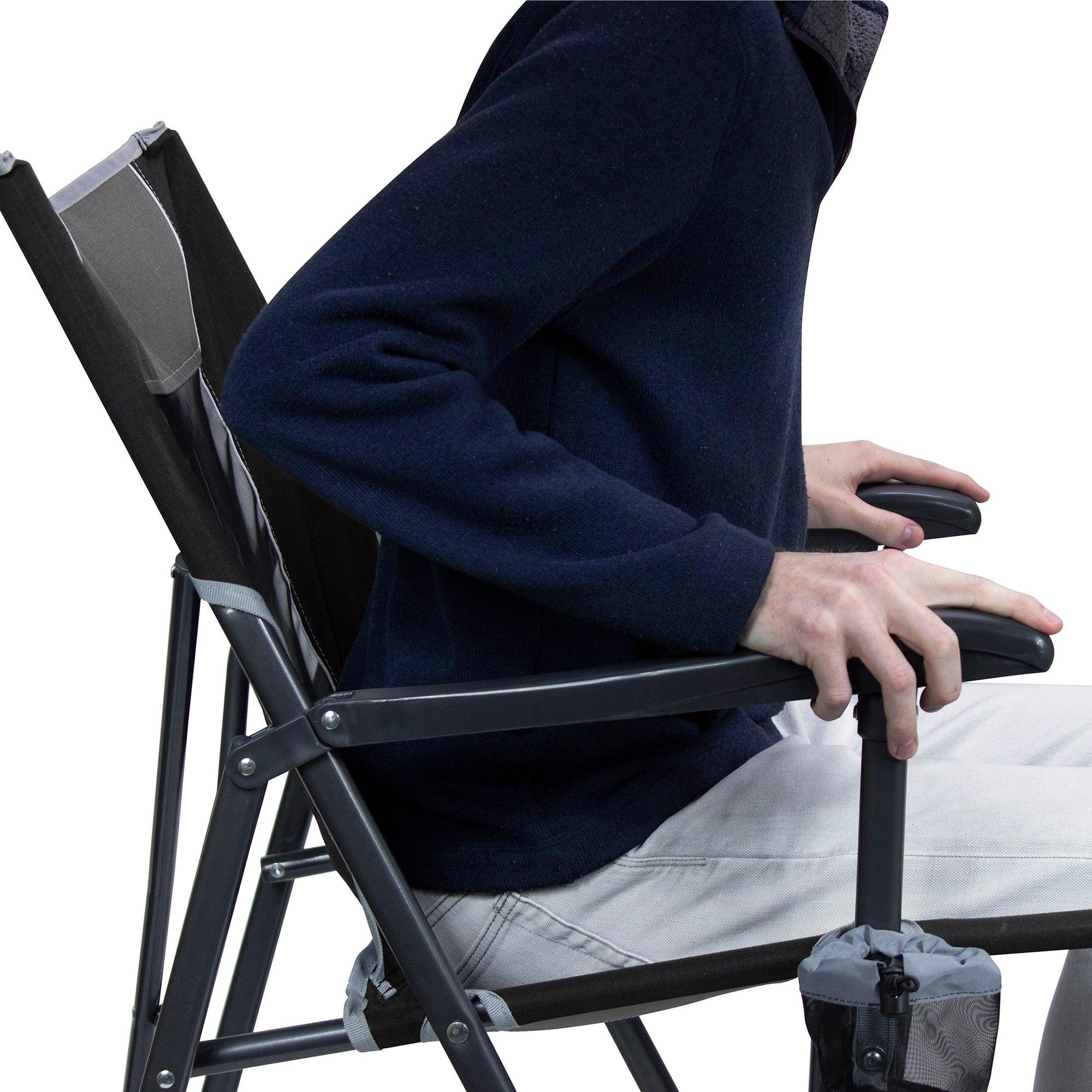Eazy Chair, Black, Side Armrests