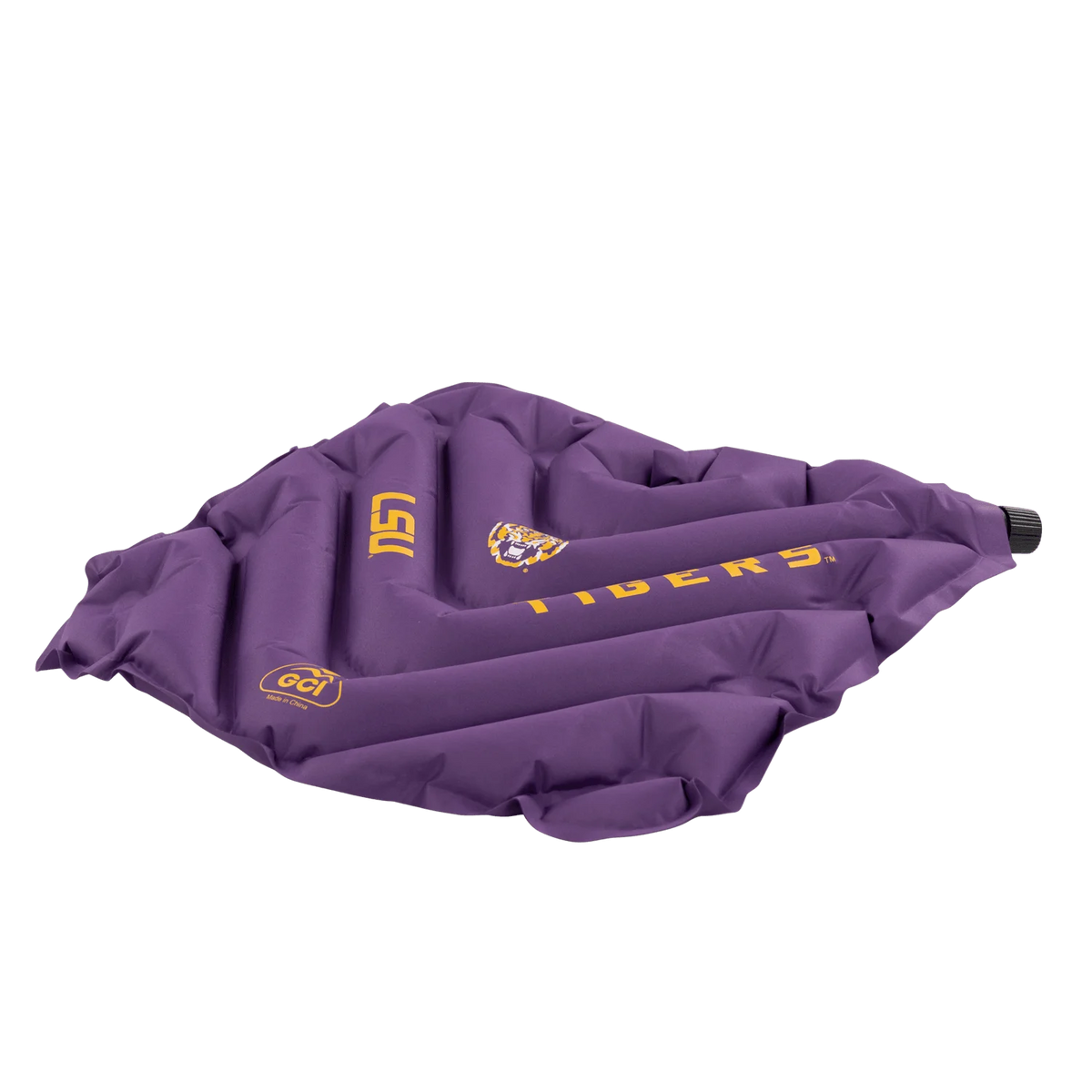 Side angle of V Seat with LSU Tigers print.