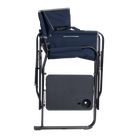 Slim-Fold Director's Chair, Indigo, Folded Side Angle