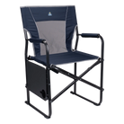 Slim-Fold Director's Chair, Indigo, Front Table Down