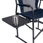 Slim-Fold Director's Chair, Indigo, Side Table with Cup Holder