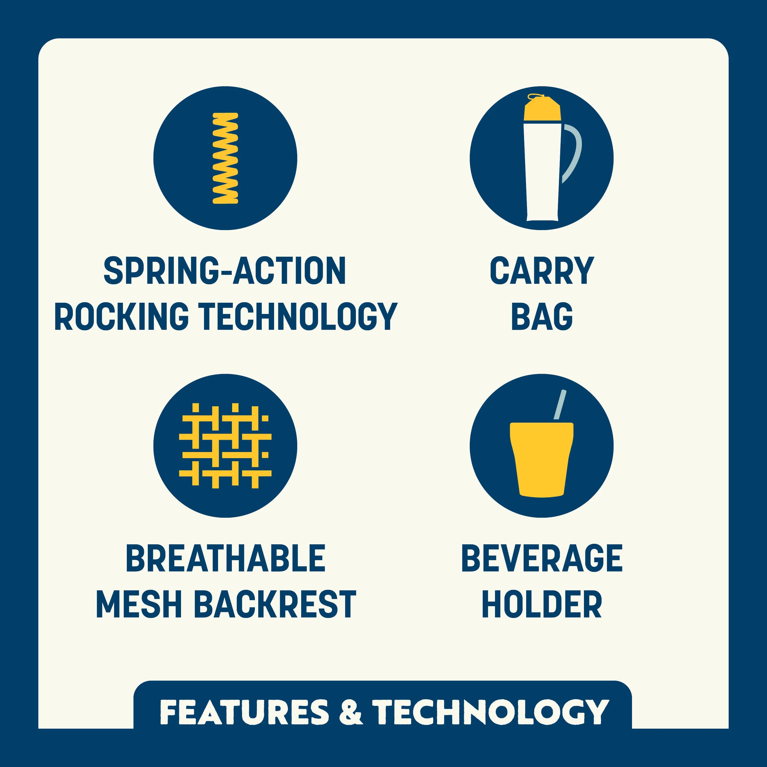 Dark Charcoal Roadtrip Rocker features and technology overview. 