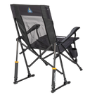 Back angle of dark charcoal roadtrip rocker.