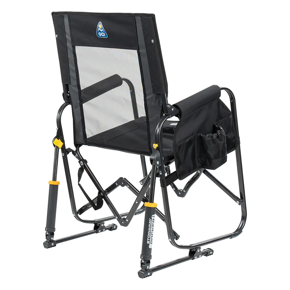 Back of the Black Stowaway Rocker