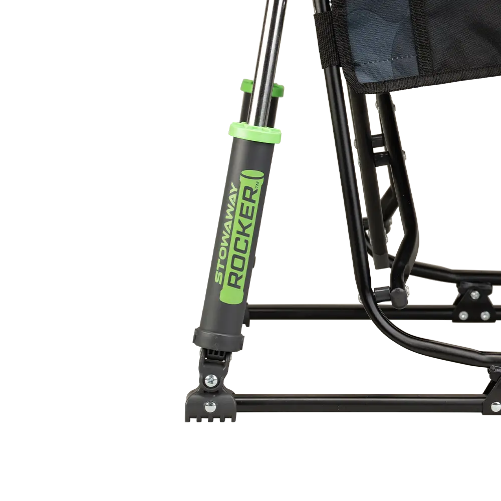 Spring-Action shocks on the Stealth Camo Stowaway Rocker. 