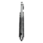 Compact Camp Table 20, Black Chrome, Side Angle Collapsed