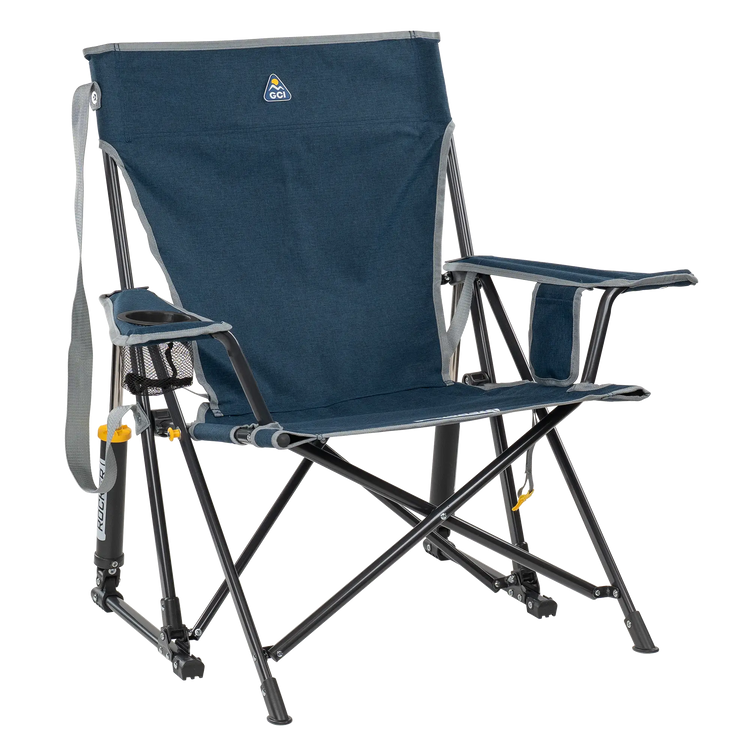 Kickback Rocker, Heathered Indigo, Front Right Angled