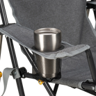 Kickback Rocker, Heathered Pewter, Cup Holder Detail