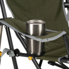 Kickback Rocker, Heathered Loden, Cup Holder Detail